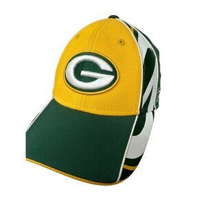 Reebok Green Bay Packers Hat NFL Fitted Cap Green Gold Men’s